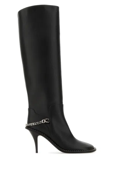 Stella Mccartney Chain-trimmed Leather Boot In Black