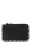Stella Mccartney Chain-trimmed Polyester Wallet In Black