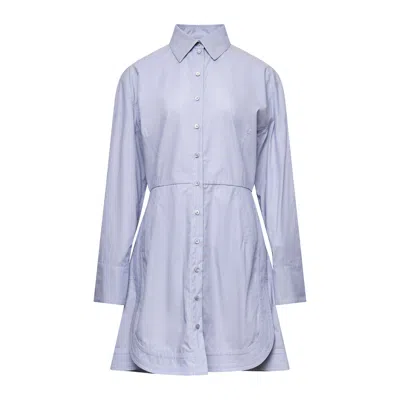 Stella Mccartney Chambray Fitted Shirt Dress In Blue