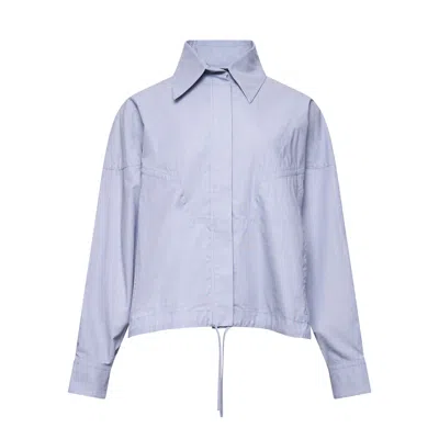 Stella Mccartney Chambray Sporty Bomber In Blue