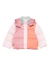 Stella Mccartney Kids Contrast Panel Puffer Coat In Pink