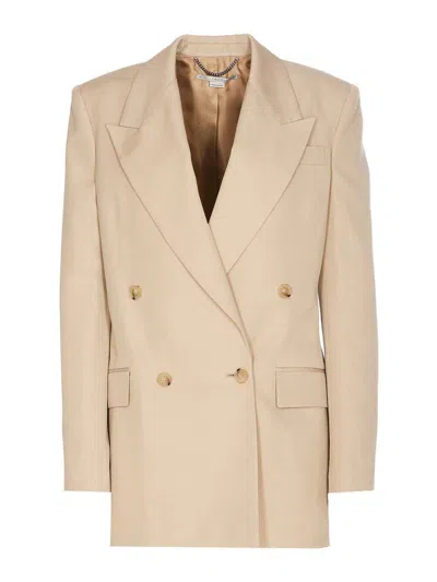 Stella Mccartney Double Breasted Jacket In Beige