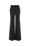 Stella Mccartney Wool Flared Trousers In Black