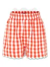 Stella Mccartney Check-pattern Shorts In Red