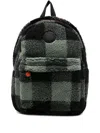 Stella Mccartney Check-pattern Teddy Backpack In Green