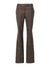 Stella Mccartney Stella Mc Cartney Check Wool Trousers In Marrón