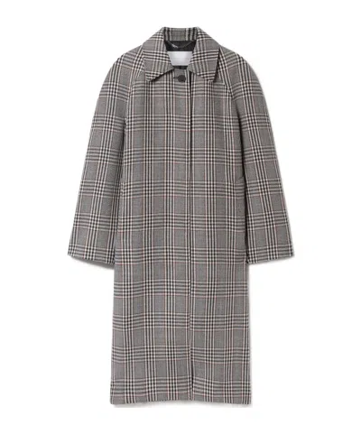 Stella Mccartney Checked Belted Wool Coat In Multi