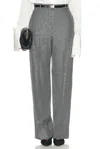 Stella Mccartney Low-rise Check Straight-leg Trousers In Cream & Black
