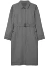 Stella Mccartney Oversized Check Belted Trench Coat In Black