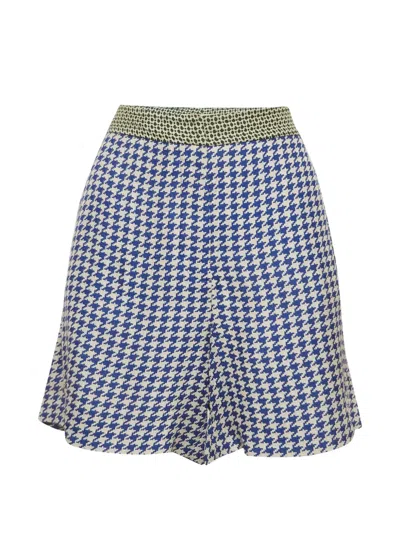 Pre-owned Stella Mccartney Checked Shorts In Blue