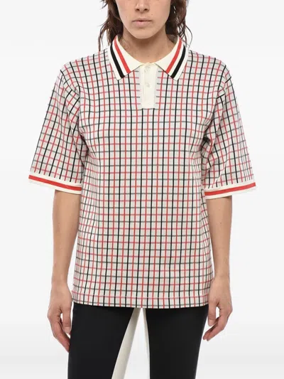 Stella Mccartney Checked Short-sleeve Polo Shirt In Multi