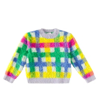 Stella Mccartney Kids' Checked Sweater In Multicoloured