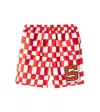 Stella Mccartney Checked Swim Trunks In Red