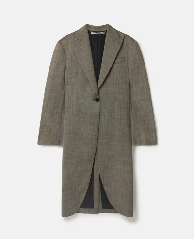 Stella Mccartney Checked Wool Coat In Prince Of Wales Check