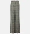 Stella Mccartney Checked Wool Flared Pants In Blue