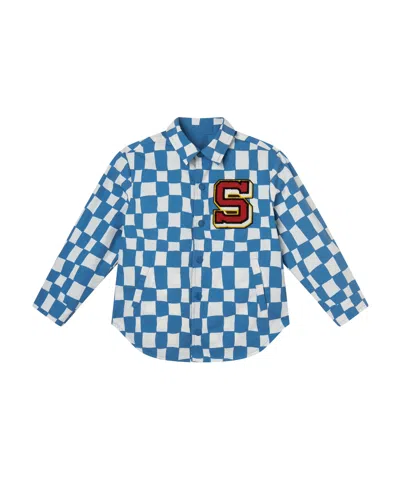 Stella Mccartney Checkerboard Jacket In Blue