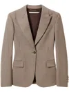 Stella Mccartney Checkered Blazer In Brown
