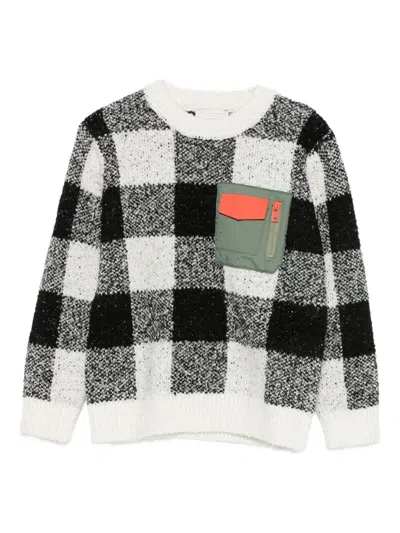 Stella Mccartney Kids' Checkered Jumper In Black