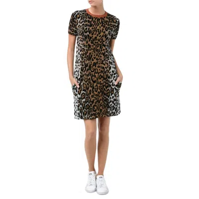 Stella Mccartney Cheetah Print T-shirt Dress In Multi In Brown