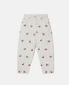 Stella Mccartney Cherry Embroidered Jeans In Cream