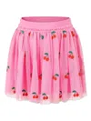 Stella Mccartney Pink Skirt For Girl With Cherries In Pink