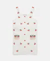 Stella Mccartney Cherry Embroidered Sleeveless Dress In Cream