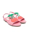 Stella Mccartney Cherry-motif Sandals In Pink