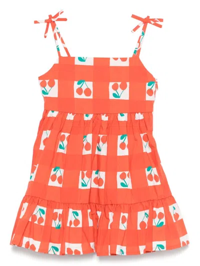 Stella Mccartney Kids' Cherry-print Dress In Red