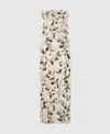 Stella Mccartney Strapless Ruched Printed Stretch-mesh Maxi Dress In Cream