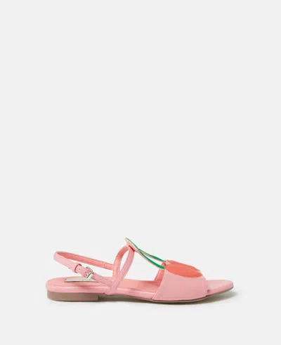 Stella Mccartney Cherry Print Sandals In Pink