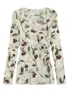 Stella Mccartney Cherry Print Mesh Top In Multi