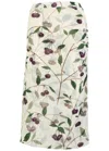 Stella Mccartney Ruched Printed Stretch-mesh Midi Skirt