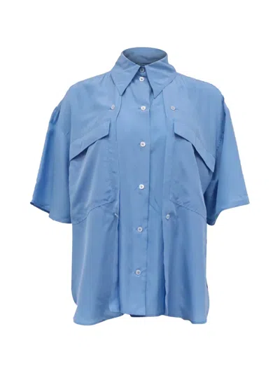 Pre-owned Stella Mccartney Chest-pocket Shirt In Blue