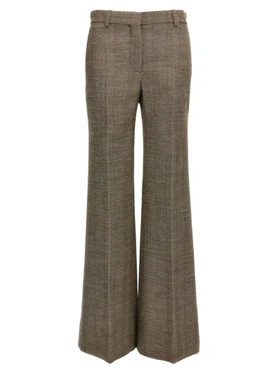Stella Mccartney Chevron Pants Brown In Grey