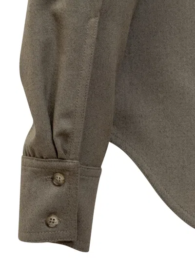 Stella Mccartney Chic Fibbie Shirt In Light Moss