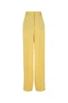 Stella Mccartney Stella Mc Cartney Yellow Satin Wide Leg Pant In Yellow