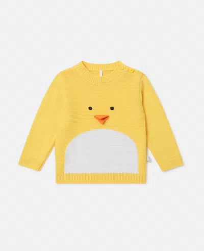 Stella Mccartney Chick Embroidered Jumper In Yellow