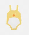 Stella Mccartney Chick Embroidered Sleeveless Romper In Yellow