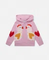 Stella Mccartney Chicken Graphic Zipper Sweatshirt In Pink