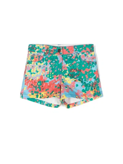 Stella Mccartney Abstract-print Short Shorts In Multicolour