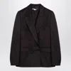 Stella Mccartney Stella Mc Cartney Chocolate Coloured Wool Double Breasted Jacket In Brown