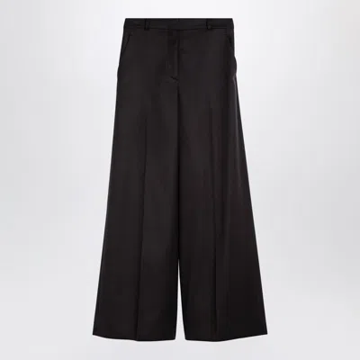STELLA MCCARTNEY STELLA MCCARTNEY CHOCOLATE FLANNEL WIDE-LEG PANT