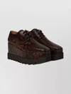 Stella Mccartney Sneakelyse Sneakers In Python Print Polyuretan In Brown