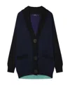 Stella Mccartney Chunky Intarsia Cardigan In Black