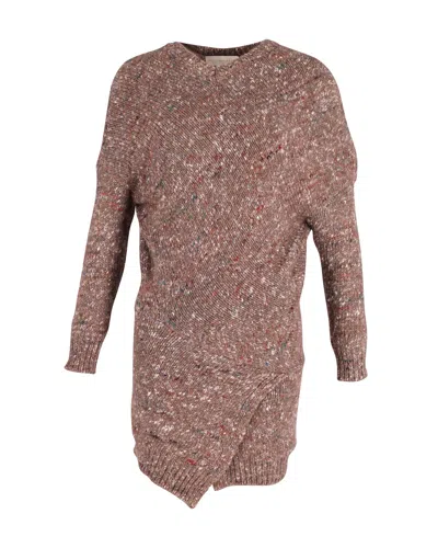 Stella Mccartney Chunky Knit Sweater Dress In Brown Wool