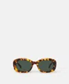 Stella Mccartney Chunky Oval Sunglasses In Glossy Havana