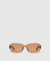 Stella Mccartney Chunky Oval Sunglasses In Rose Beige Pink