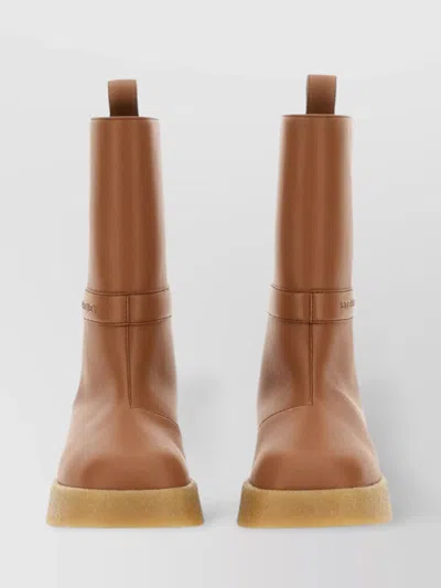 Stella Mccartney Chunky Sole Faux Leather Mid-calf Boots