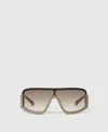 Stella Mccartney Chunky Straight-edge Sunglasses In Green