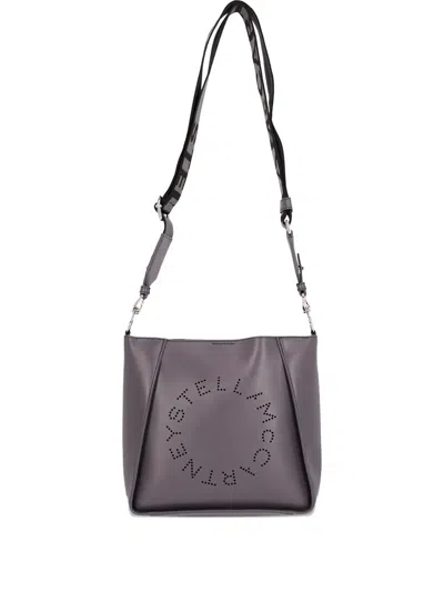 Stella Mccartney Circular-logo Crossbody Bag In Brown